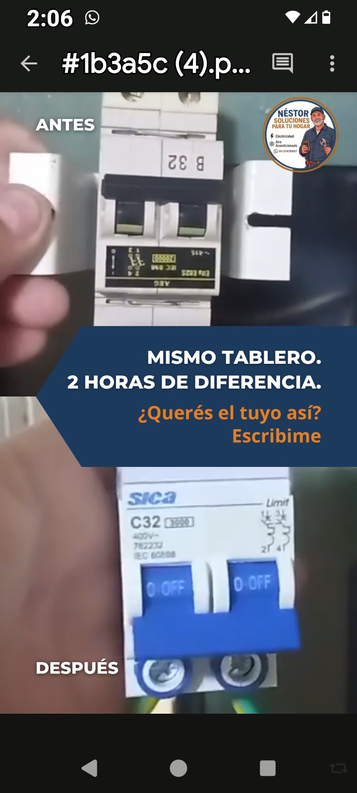 Electricista en CABA — trabajo 3