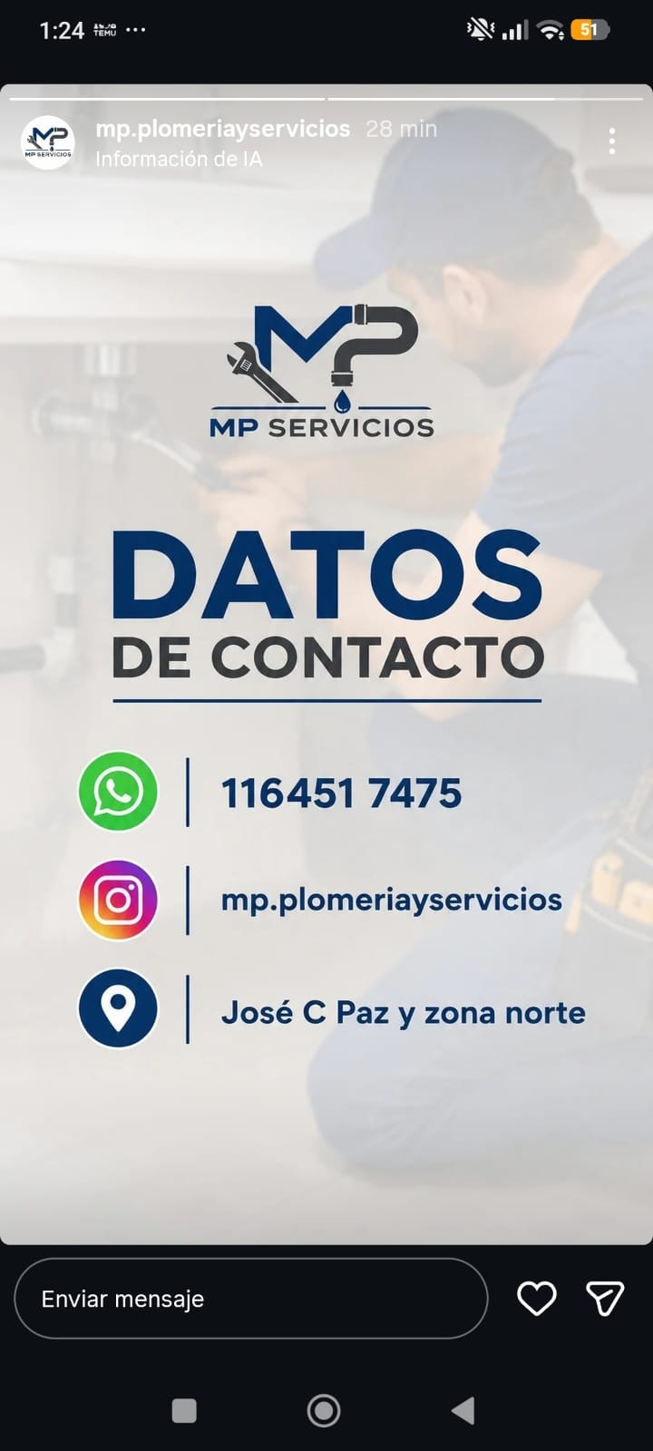 Plomero, Electricista, Instalador de aire acondicionado en Argentina — trabajo 5